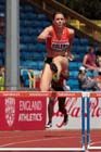 Samantha Coleby in the 400 metres hurdles at the Sainsbury's British Championships, Birmingham.